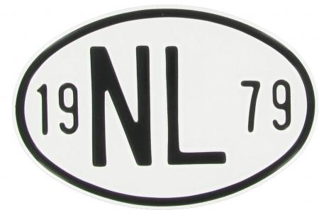 Landesplakette NL 1979 – Aluminium Nationalitätsschild Oldtimer