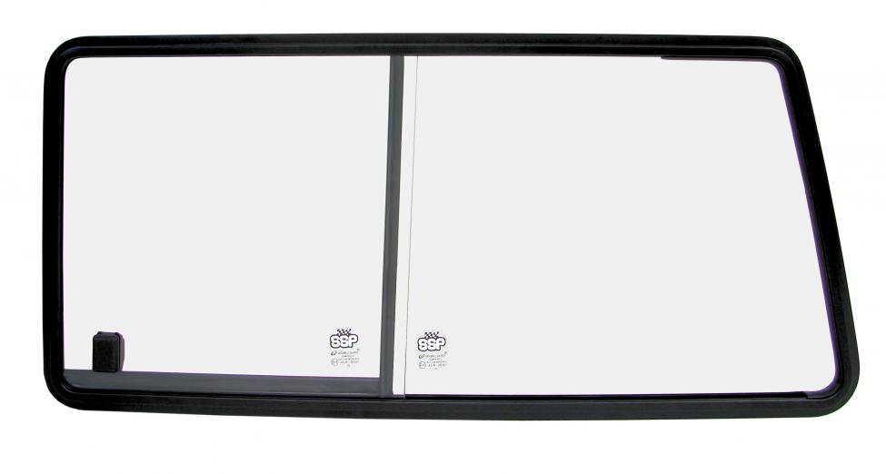 Hinteres Schiebefenster Links mit Aluminiumrahmen T3