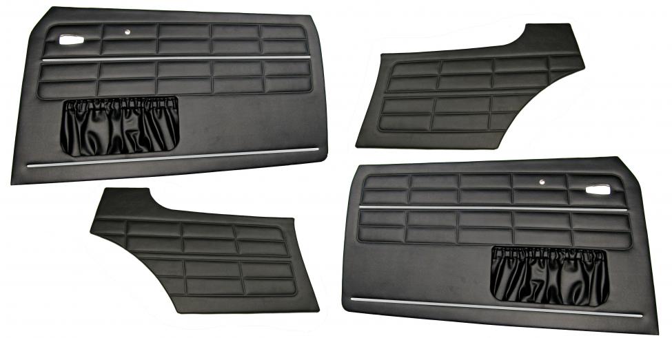 Türverkleidung Vinyl schwarz 4-teilig für Karmann Ghia ab 1963