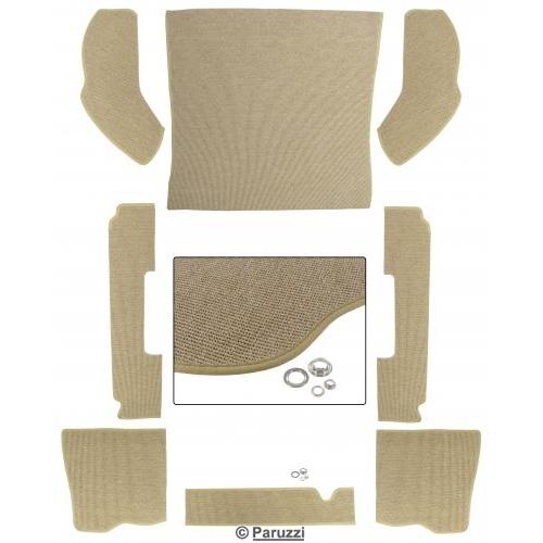 Schlingenflorteppichkit deluxe und Heckabteilung beige (8-teilig)