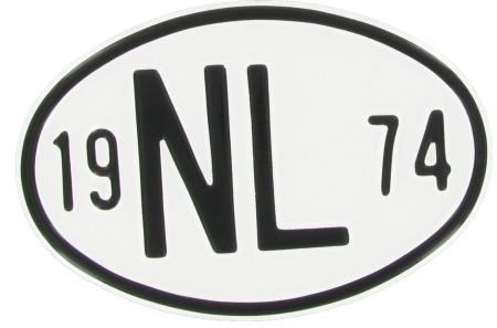Landesplakette NL 1974 – Aluminium Nationalitätszeichen 18x12cm