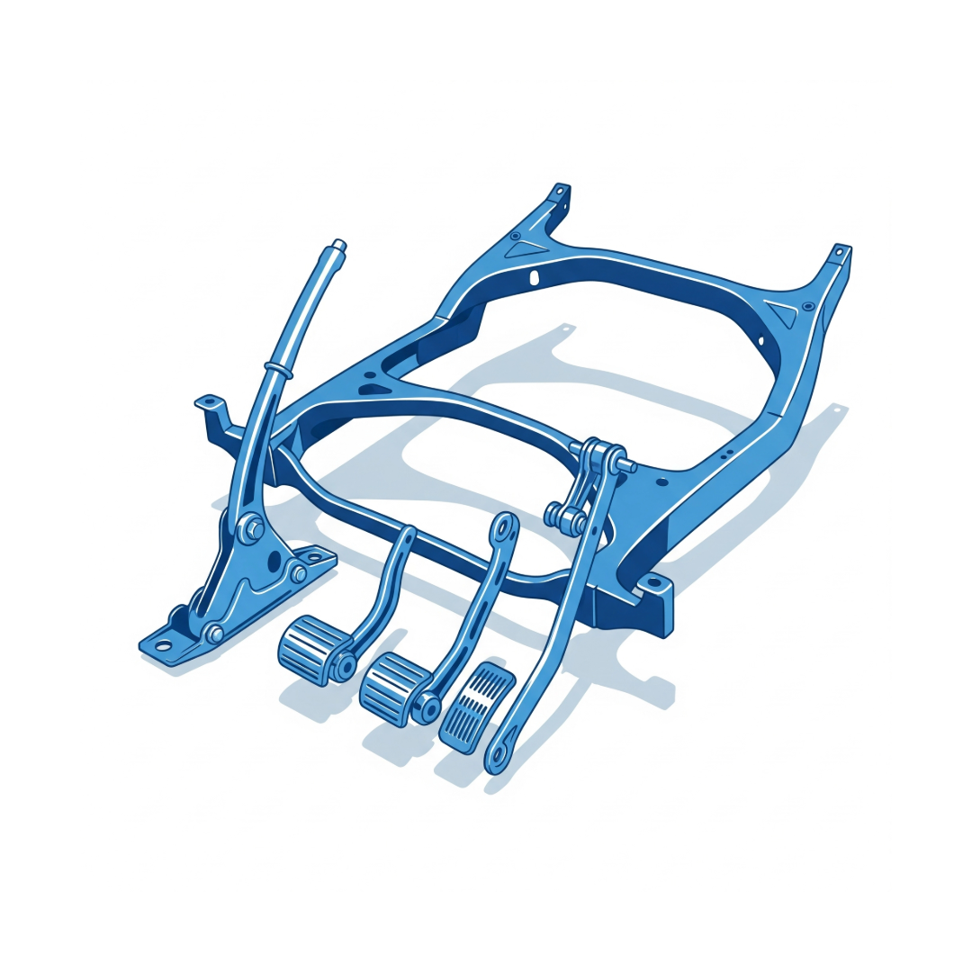 7 Rahmen - Hand u. Fußhebelwerk-Stoßstangen bis 7.1974 7 Rahmen - Hand u. Fußhebelwerk-Stoßstangen bis 7.1974