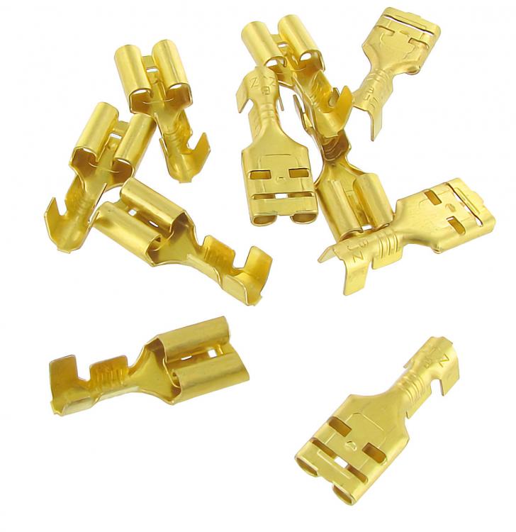 Flachsteckhülsen 6,3mm unisoliert für 1,5-2,5mm² Kabel