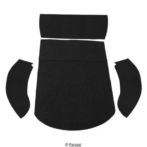 Schlingenteppich-Kit hinten Abteilung schwarz (4-teilig) 