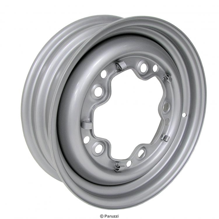 Stahlfelge grau ohne Lüftungslöcher (pro Stück) 4,5x15" LK 5x205 ET25 mit ABE