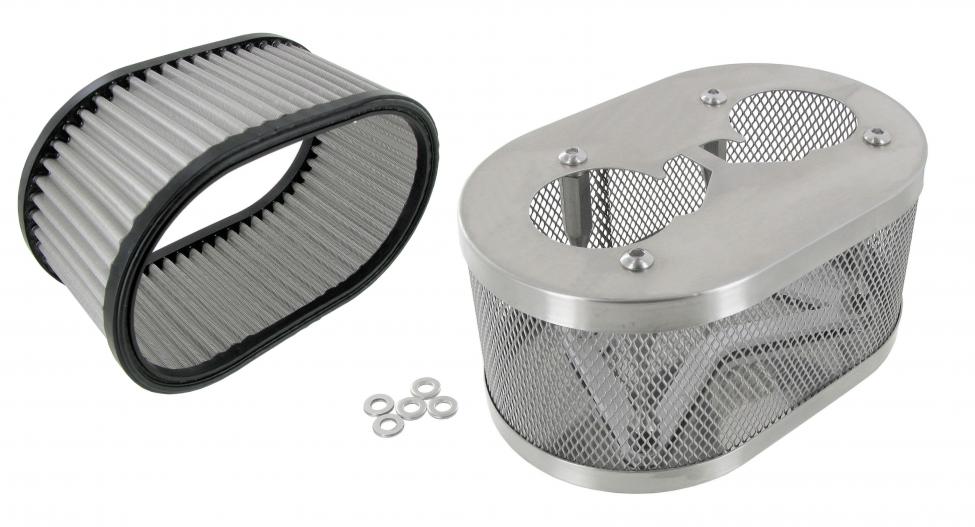 Edelstahl Luftfilter Classic Style für VW Oldtimer