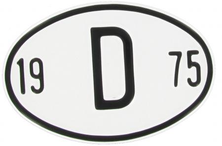 Landesplakette D 1975 - Aluminium Länderschild für VW Klassiker