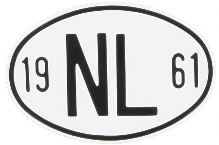Landesplakette NL 1961 – Aluminium Oldtimer Nationalitätszeichen