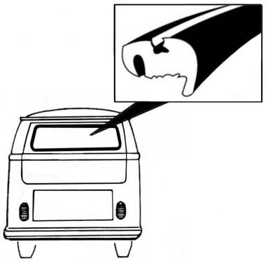 Cal-look Heckfensterdichtung für VW Busse