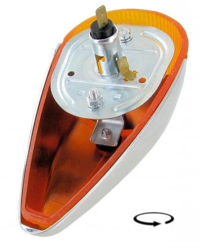 Blinkereinheit Bernstein Orange Glas A-Qualität