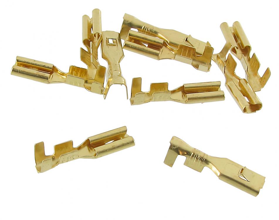 Flachsteckhülsen 2,8 mm unisoliert für 0,5–1,0 mm² Kabel