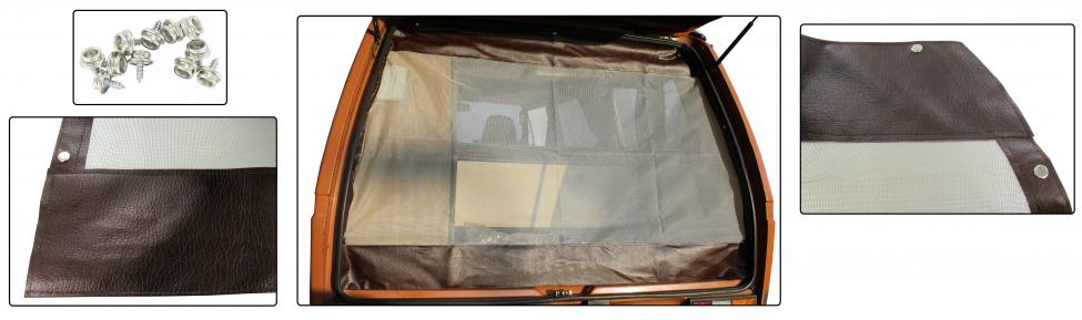 Heckklappe Fliegengitter braun mit Hardware - Westfalia