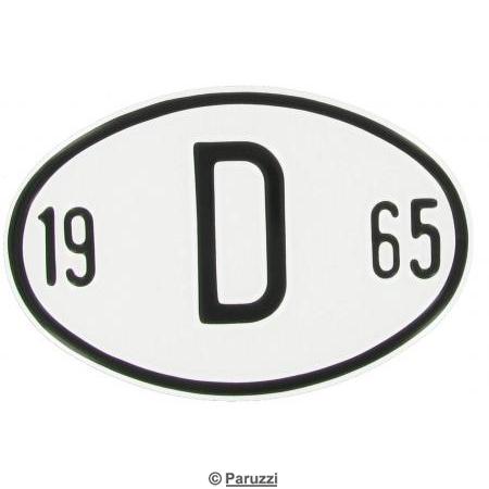 Schild Länderkennzeichen : D (Germany)