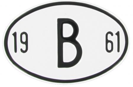 Landesplakette B 1961 – Aluminium Länderschild für VW Klassiker