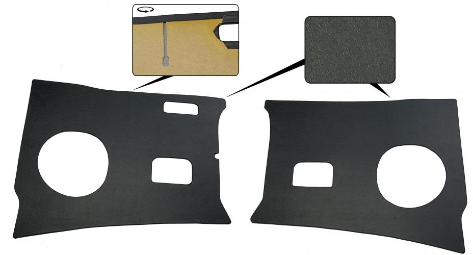 Fersenbretter schwarz Vinyl Faserplatte