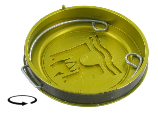 Hupenkopf mit goldenem Wolfsburg Emblem für Klassik-VW