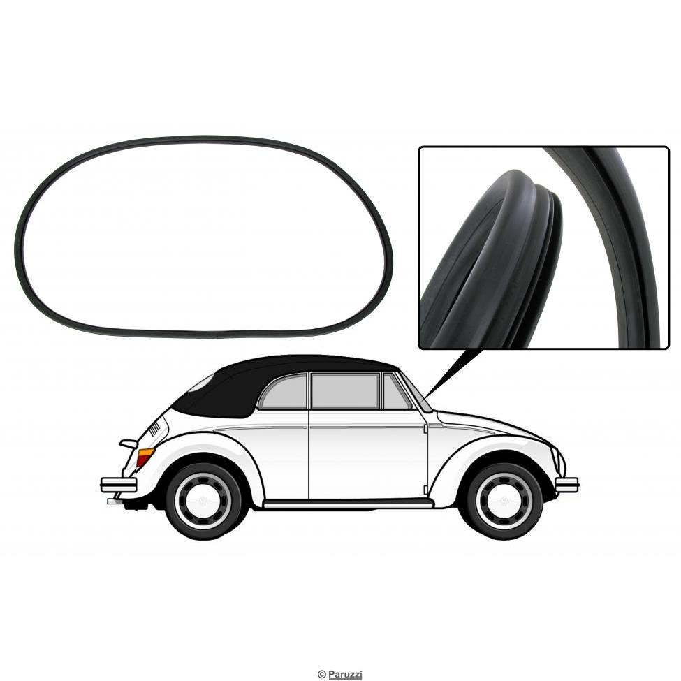 Frontscheibendichtung mit Zierleistenrille