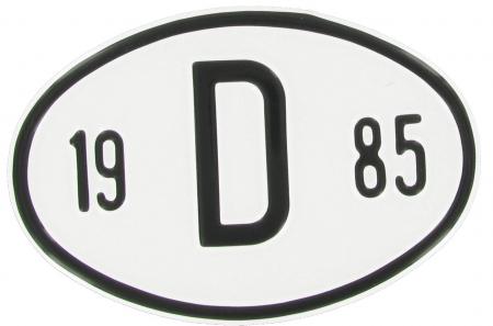 Landesplakette D 1985 Aluminium oval 18x12cm