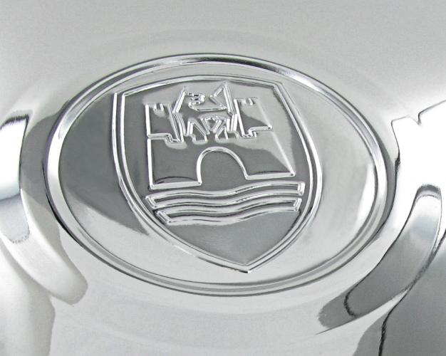 Radkappe Wolfsburg Emblem für VW Oldtimer verchromt