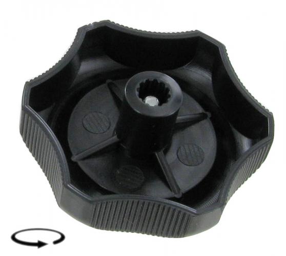 Westfalia Lamellenfenster Kurbel Knopf schwarz T2