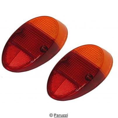 Rücklichtscheibe Euro amber/rot A-Qualität (pro Paar)