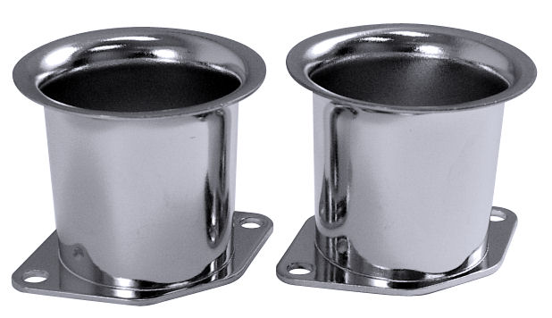 Chrom Ansaugstutzen 55 mm für Weber IDF / Dellorto DRLA