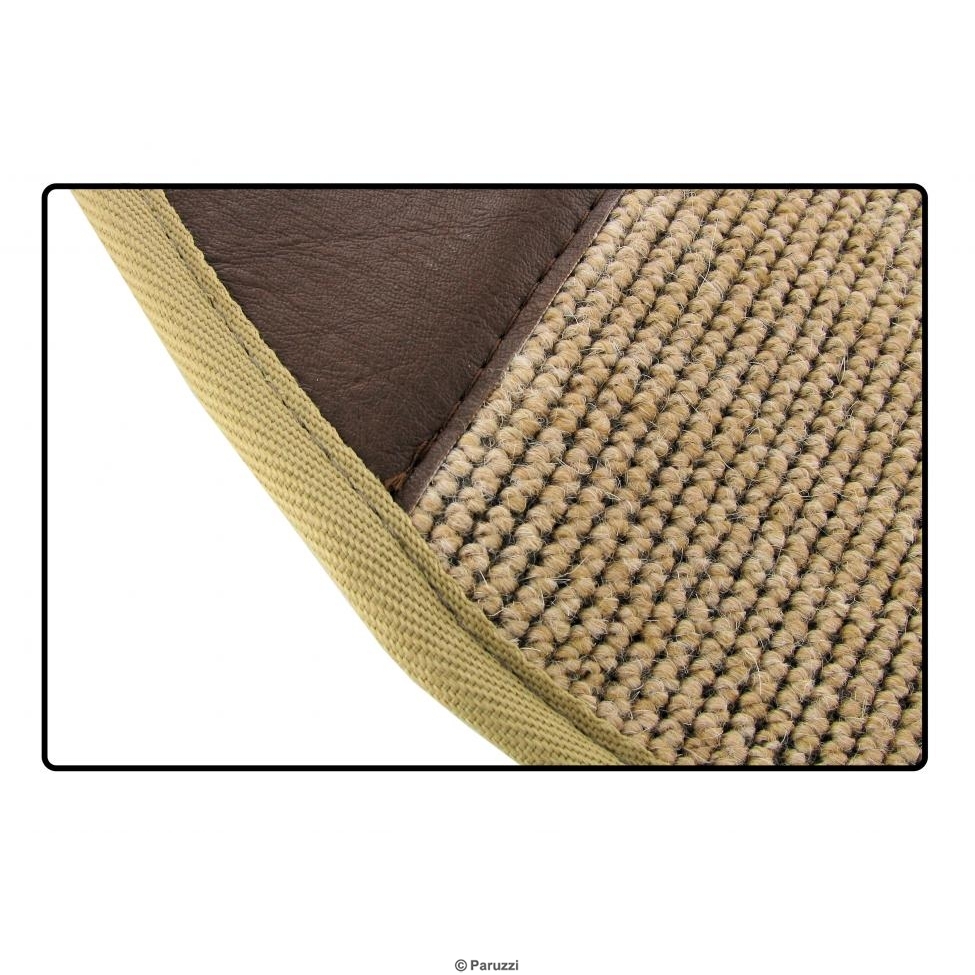 Schlingenflor-Teppichfußmatten beige (4-teilig)