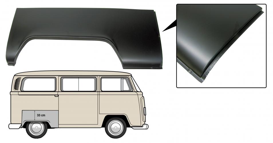Hinteres Radkasten Reparaturplatte Rechts | Bulli 70-79