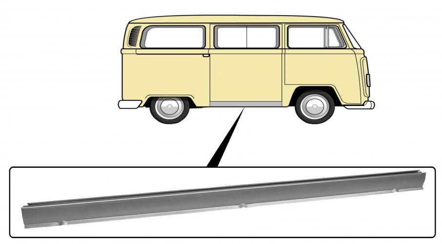 Außenschweller Schiebetürseite A-Qualität für VW Bus T2