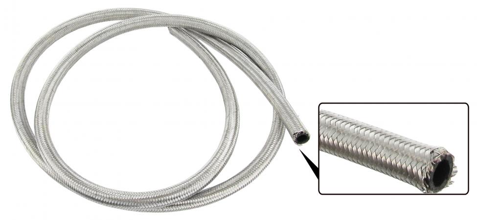 Ölschlauch 12,7 mm geflochtener Edelstahlmantel - pro Meter