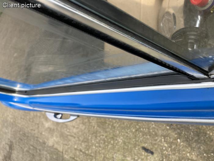 Türscheibenabstreifer mit Zierleiste Chrom rechts