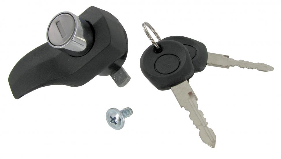 Heckklappe Griff mit Schloss schwarz für VW Bulli 71-79