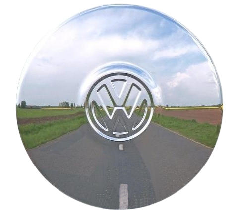 Chrom-Radkappe Original VW | Klassische Hutmutter-Kappe