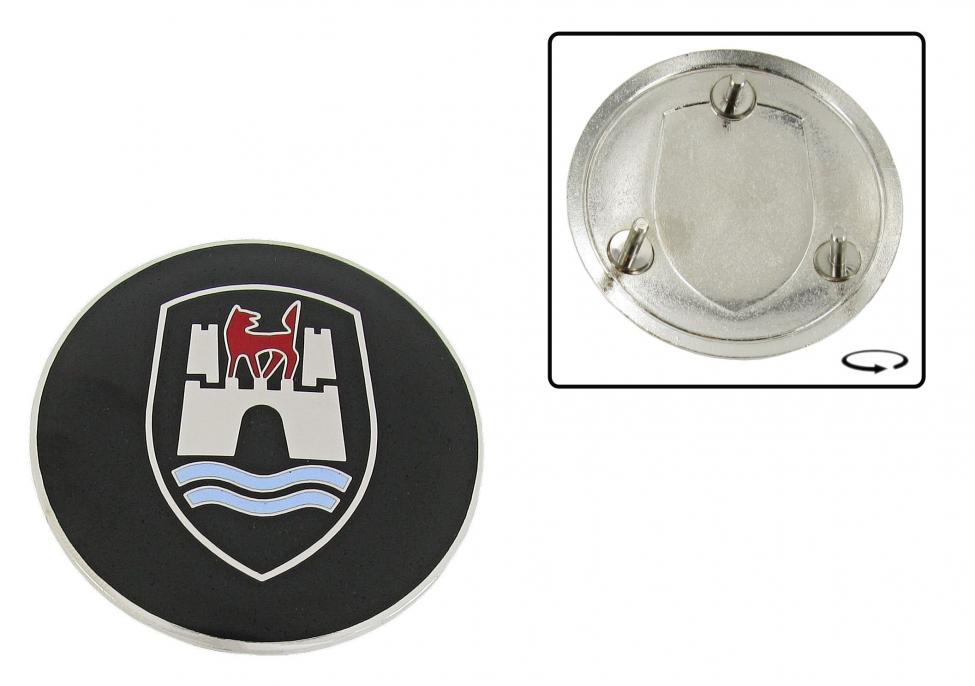 Emailliertes Wolfsburg Emblem 63mm für VW Oldtimer