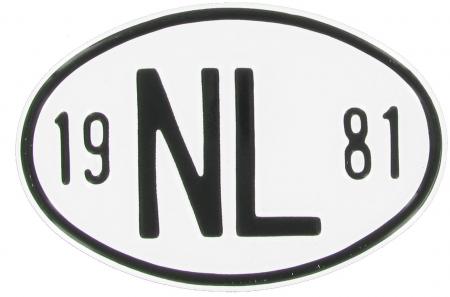 Landesplakette NL 1981 Aluminium oval 18x12cm