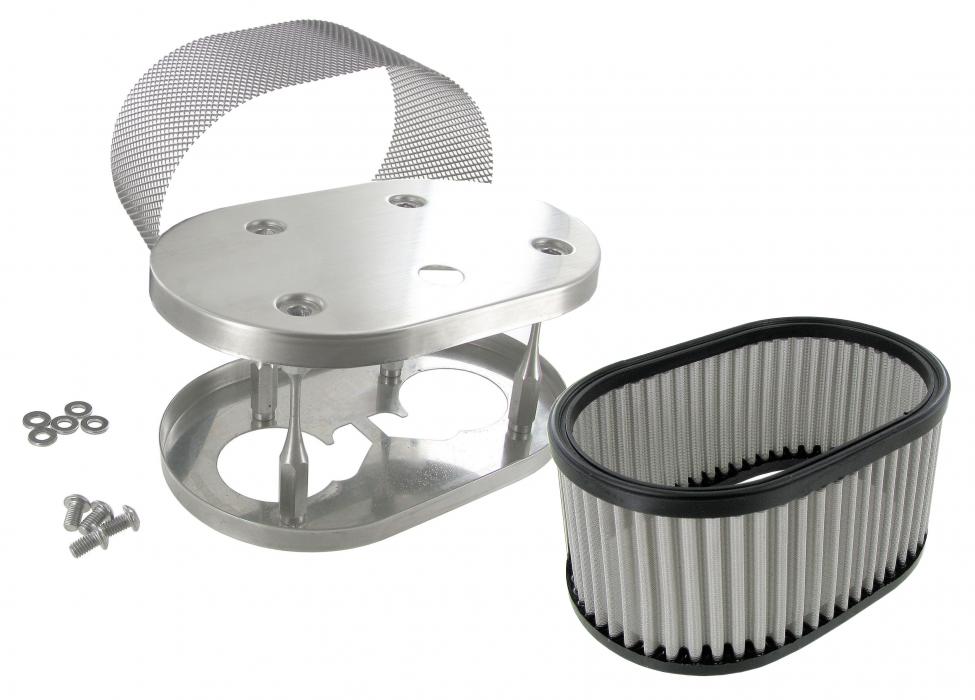 Edelstahl Classic Style Luftfilter mit Entlüftung für VW Oldtimer