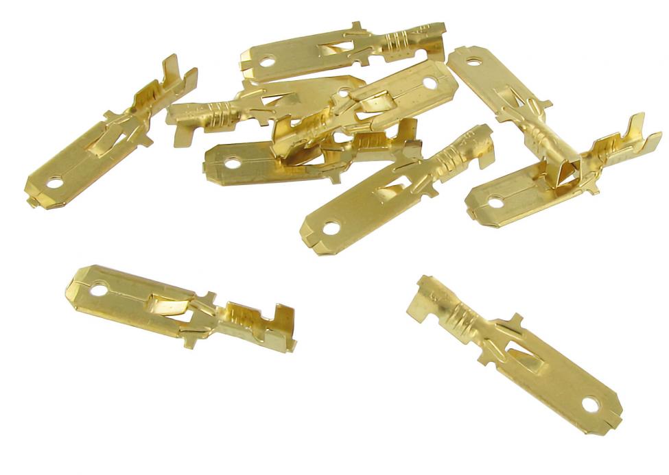 Flachstecker 6,3 mm unisoliert für 0,5-1,0 mm² Leiter