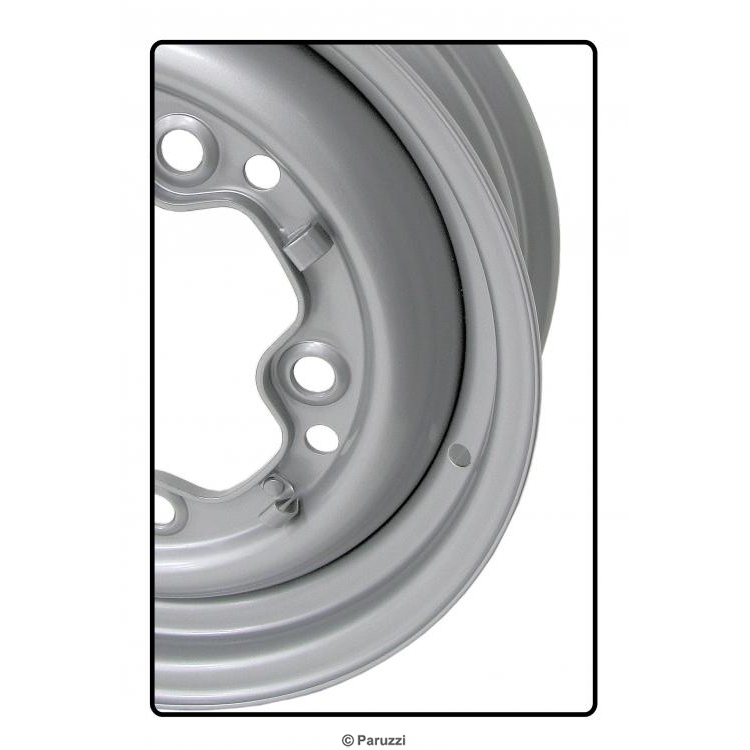 Stahlfelge grau ohne Lüftungslöcher (pro Stück) 4,5x15" LK 5x205 ET25 mit ABE
