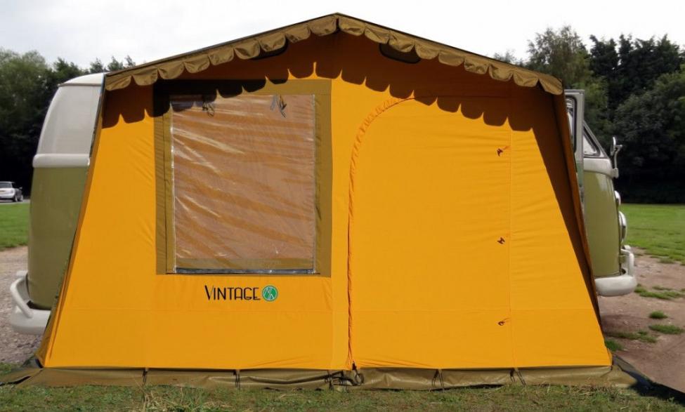 Vintage-Vorzelt für Bulli – Klassisches Camping-Zelt mit modernen Materialien