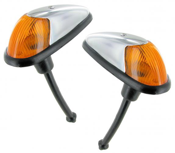 Blinkereinheit Bernstein Orange Glas B-Qualität