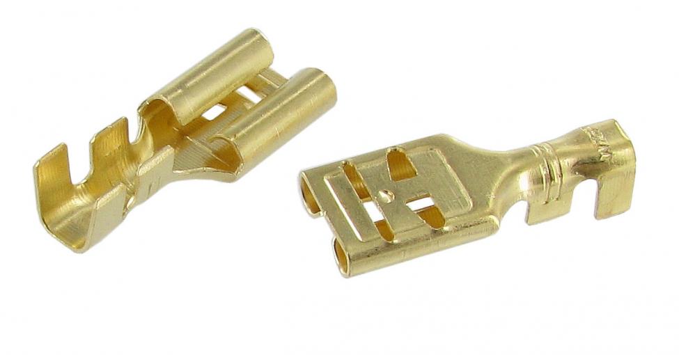 Flachsteckhülsen 9,6mm unisoliert für 6,0-8,5mm² Kabel