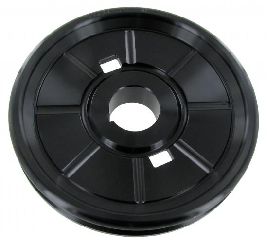 Aluminium Kurbelwellenriemenscheibe schwarz eloxiert 170/177mm