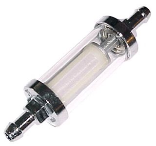 Kraftstofffilter für Vergasermotoren verchromt