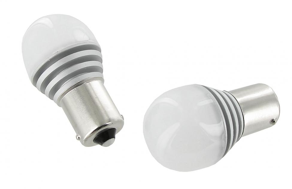 LED Blinkerlampe 6V Bernstein Orange mit Kühlkörper