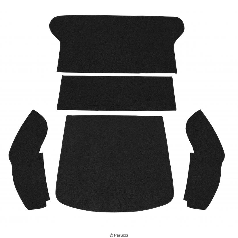 Schlingenteppich-Kit hinten Abteilung schwarz (5-teilig)  