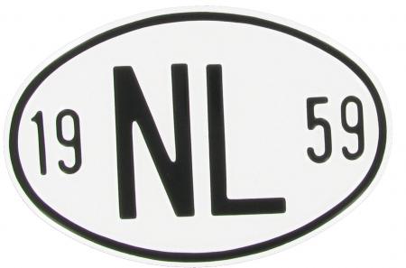 Landesplakette NL 1959 – Aluminium Nationalitätsschild für VW-Klassiker