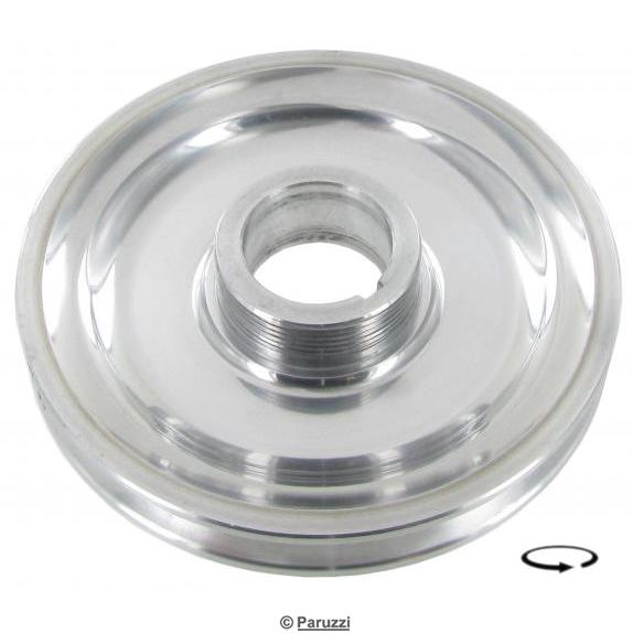 Massive Aluminium-Riemenscheibe mit eingravierter schwarzer Graduierung