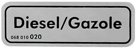 Diesel/Gazole Aufkleber für T3 Bulli bis 1984