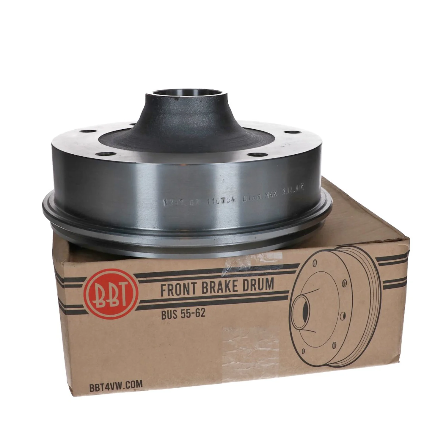 Bremstrommel vorn 5-Loch 5x205 VW Bus 55-62