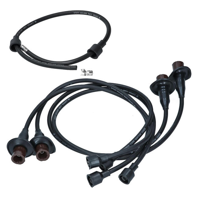 Zündkabelsatz Type 1 Kupfer schwarz 60cm Hauptkabel